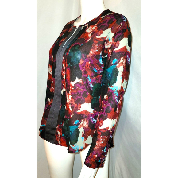 Simply Vera Vera Wang Semi-Sheer Watercolor Blouse - Size PS - Picture 3 of 9